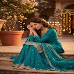 Premium Tora Silk Embroidered Salwar Suit Set with Dupatta